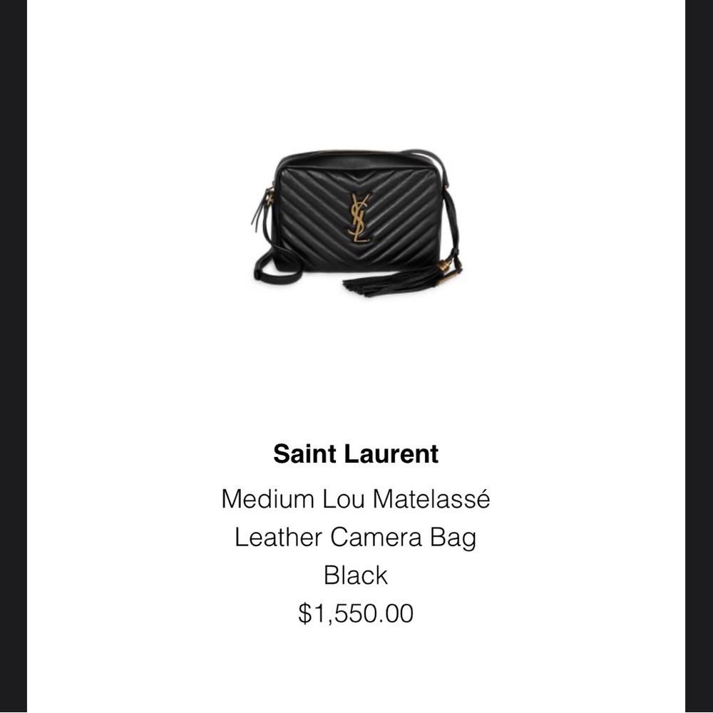 Saint Laurent Medium Lou Matelass Leather Camera Bag